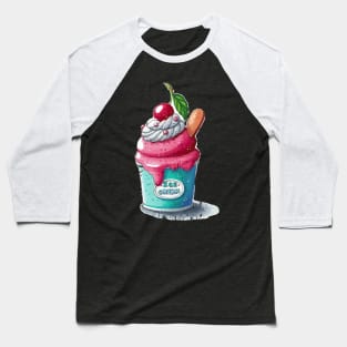 Cherry ice cream cup Baseball T-Shirt